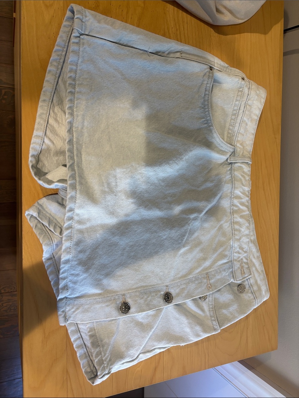 Zara Light Wash Denim Skort with Button Detail never worn